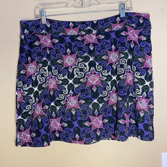 Tranquility by Colorado Clothing Dresses & Skirts - Tranquility by Colorado Clothing Purple and Pink Patterned Skirt